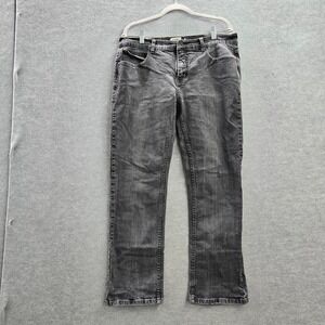 Anchor Blue Men Jeans 36x30 Gray Denim Low Rise Slim Straight Mid Rise Pockets
